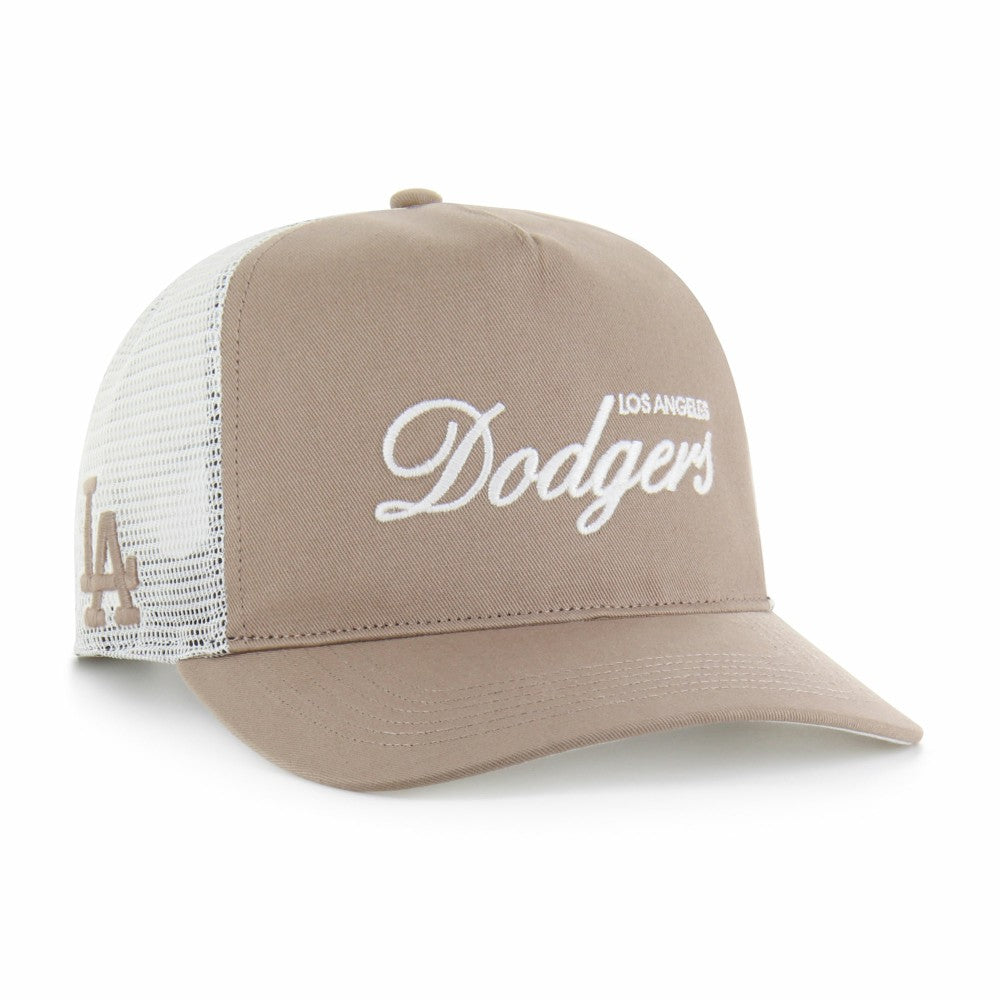 Los Angeles Dodgers Foundational Mesh Hitch Adjustable Hat - Brown | 47 brand