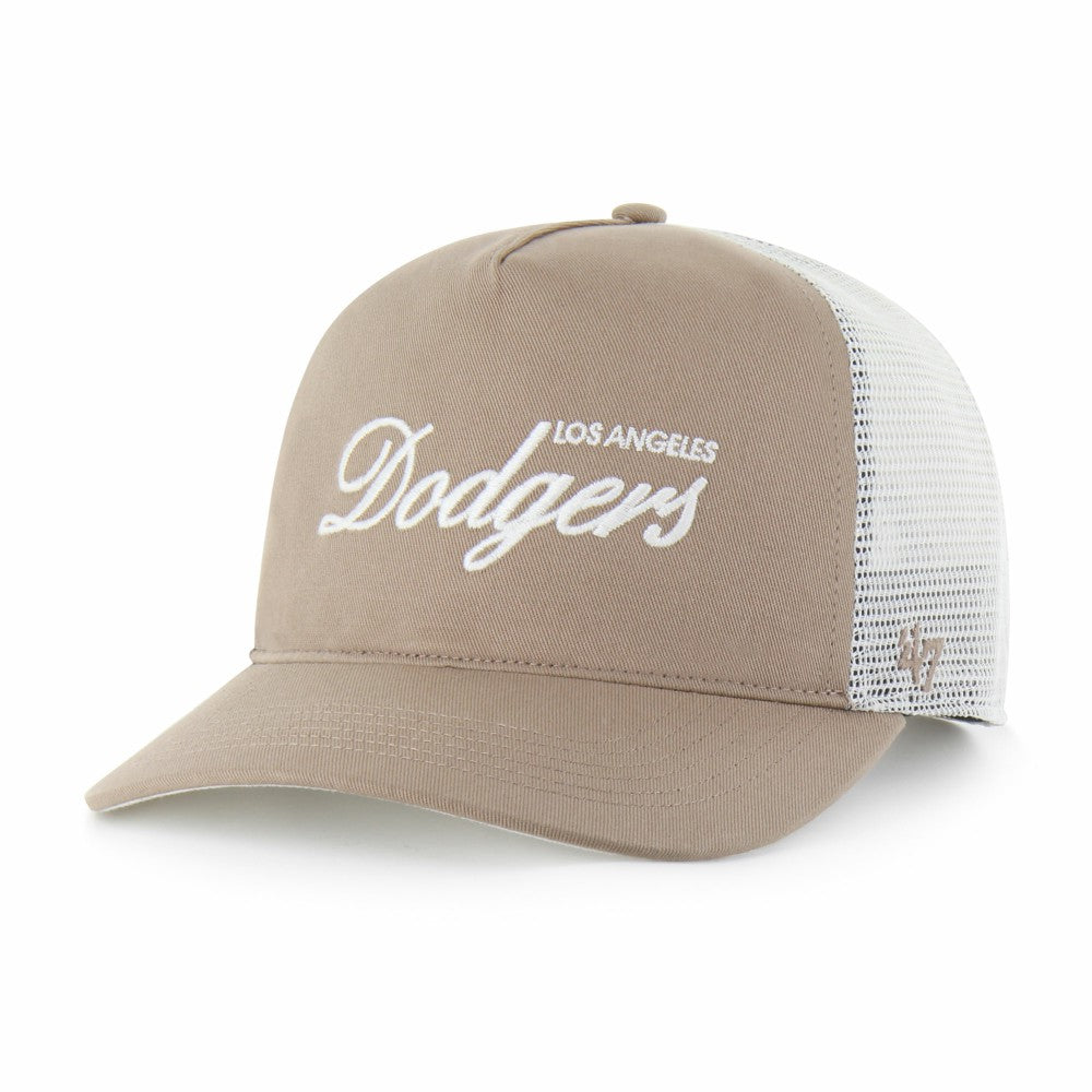 Los Angeles Dodgers Foundational Mesh Hitch Adjustable Hat - Brown | 47 brand