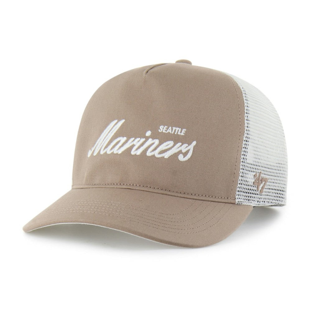Seattle Mariners Foundational Mesh Hitch Adjustable Hat - Brown | 47 brand