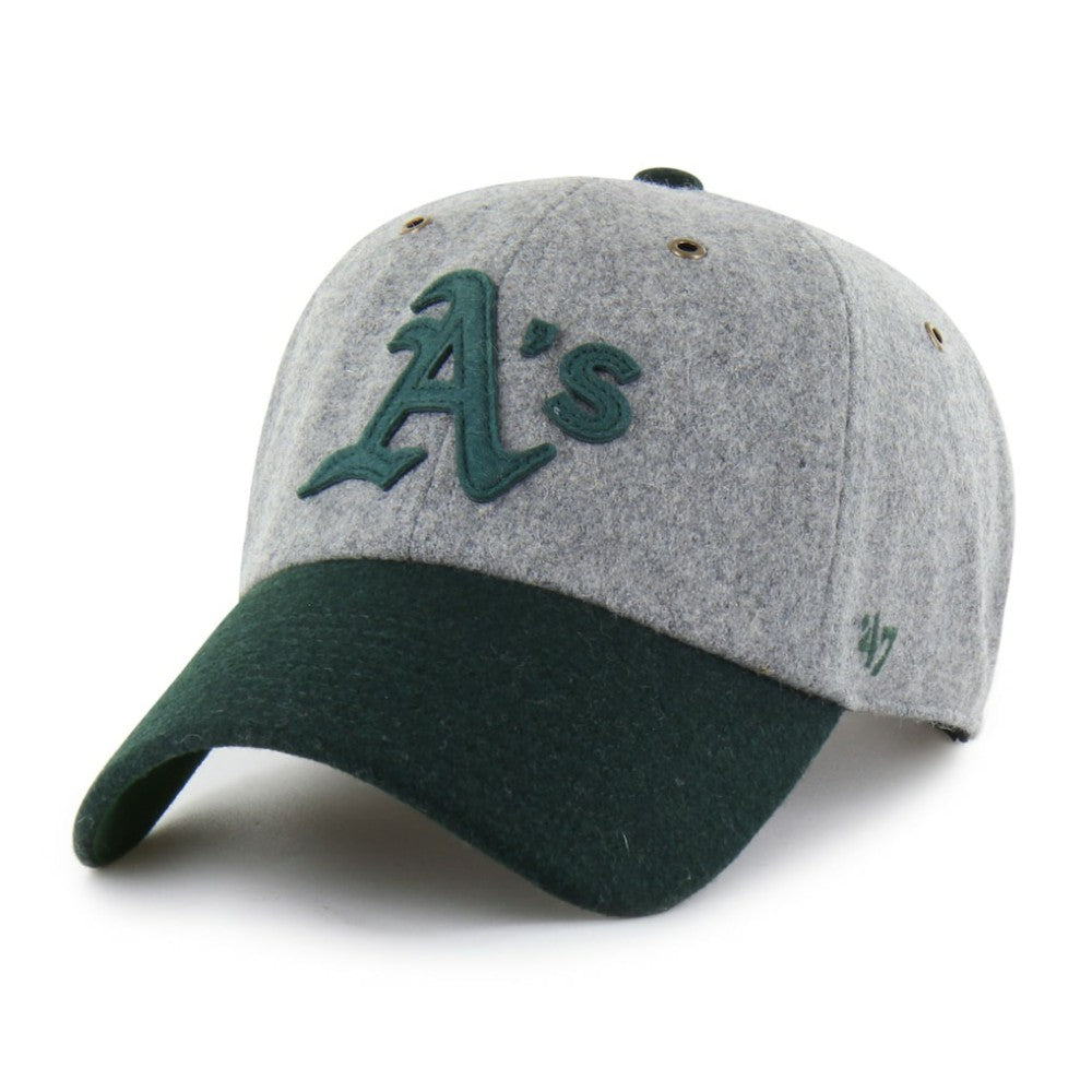 Athletics Golden Age Wool Clean Up Adjustable Hat - Gray/Green | 47 brand