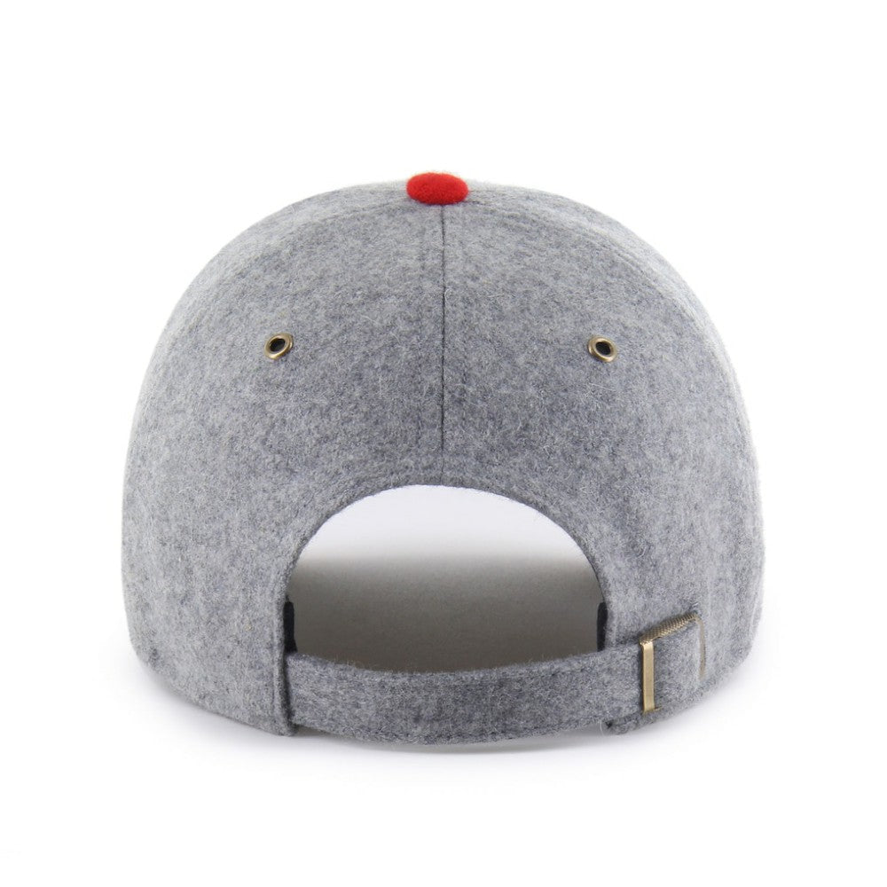 Cincinnati Reds Golden Age Wool Clean Up Adjustable Hat - Gray/Red | 47 brand