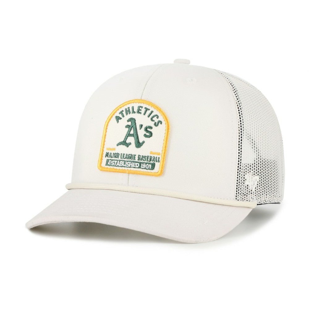 Athletics Gravestone Adjustable Trucker Hat - Cream | 47 brand