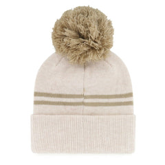 Chicago Cubs Women's Latte Cuffed Knit Hat with Pom - Natural | 47 brand