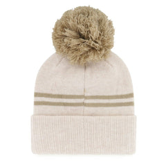 Detroit Tigers Women's Latte Cuffed Knit Hat with Pom - Natural | 47 brand