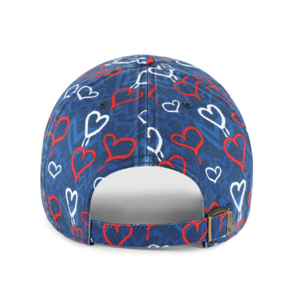 Atlanta Braves Girls Youth Mural Clean Up Adjustable Hat - Navy | 47 brand