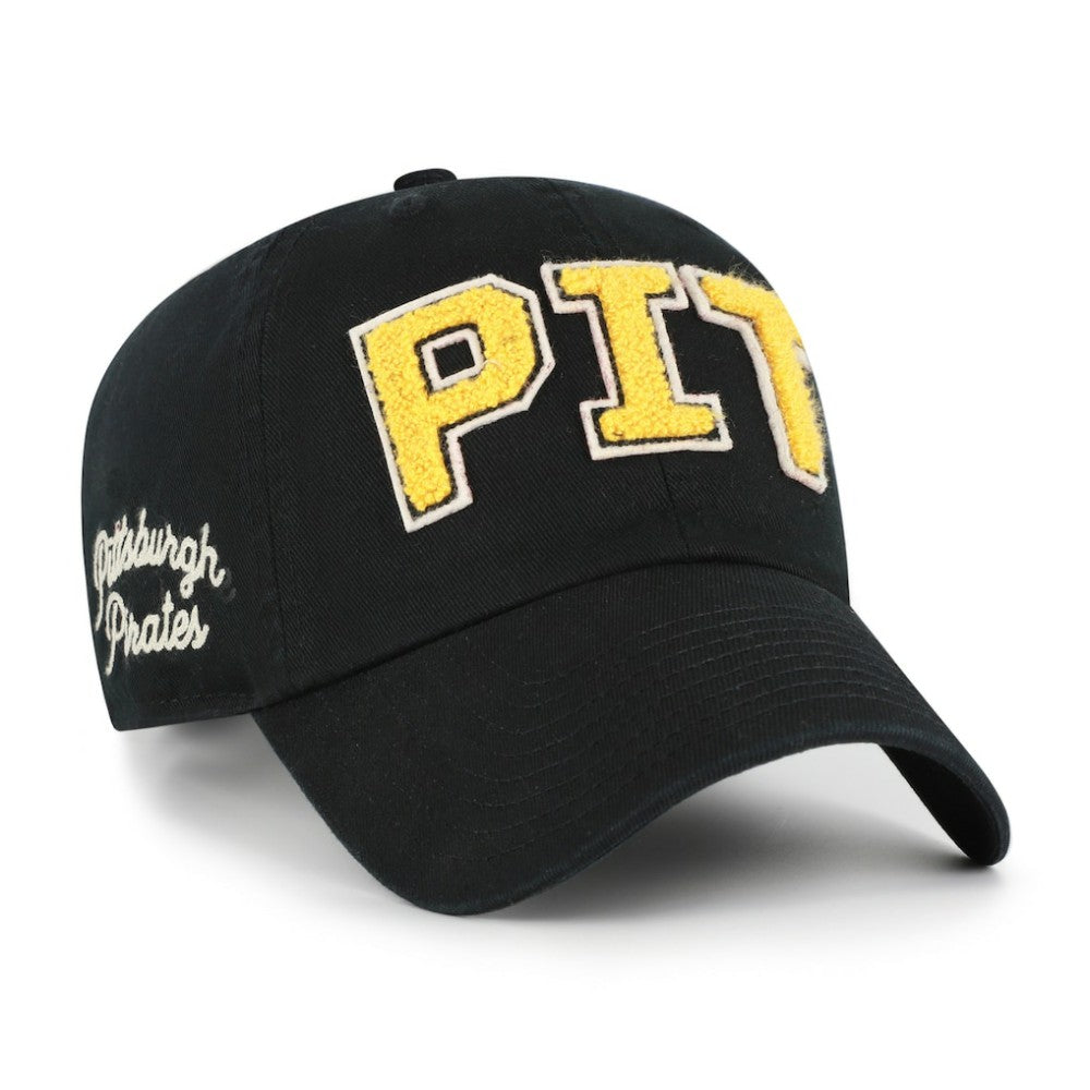 Pittsburgh Pirates Women's Zoey Clean Up Adjustable Hat - Black | 47 brand
