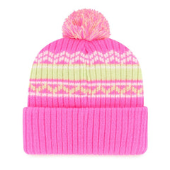 Detroit Tigers Youth Polar Vortex Cuffed Knit Hat with Pom - Pink | 47 brand