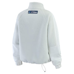Tennessee Titans WEAR by Erin Andrews Women's Polar Fleece Half-Zip Jacket - White on sale