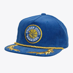 Golden State Warriors x DANNIJO Women's Deadstock Cord Snapback Hat sale - Royal | Mitchell & Ness discount