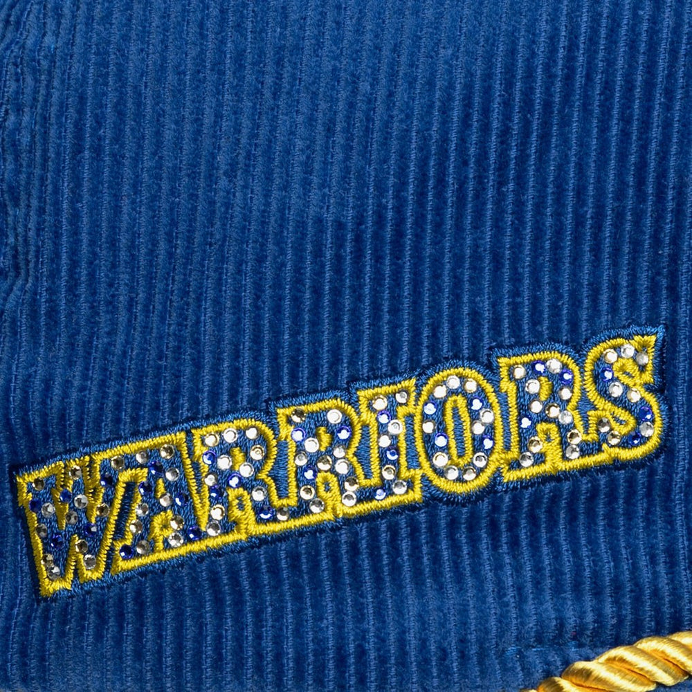 Golden State Warriors x DANNIJO Women's Deadstock Cord Snapback Hat sale - Royal | Mitchell & Ness discount