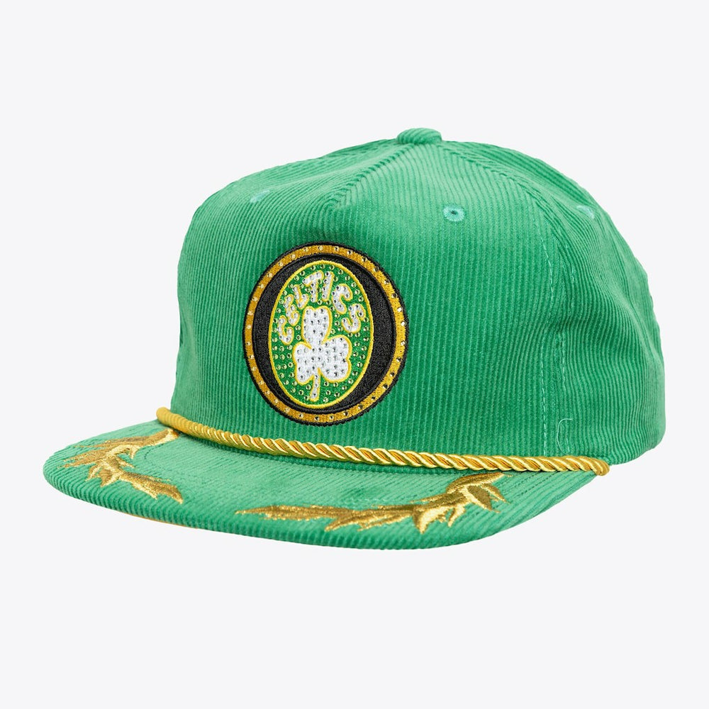 Boston Celtics x DANNIJO Women's Deadstock Cord Snapback Hat - Kelly Green | Mitchell & Ness sale