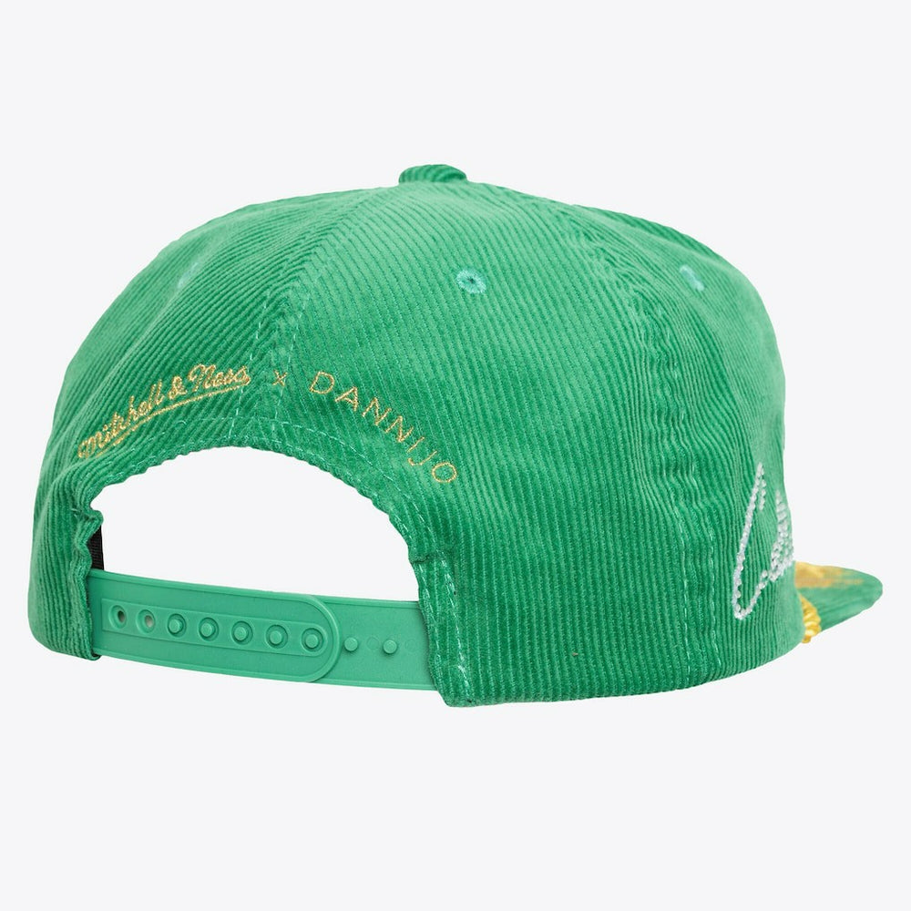 Boston Celtics x DANNIJO Women's Deadstock Cord Snapback Hat - Kelly Green | Mitchell & Ness sale