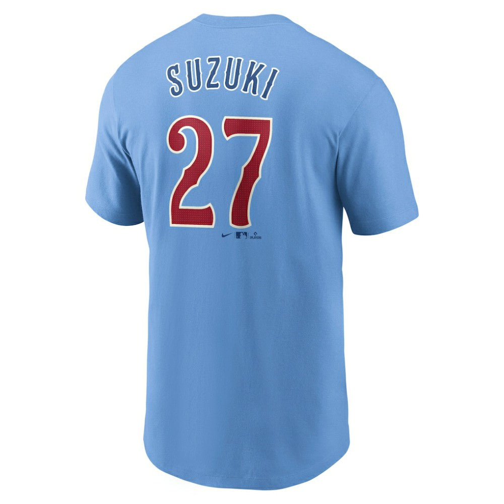 Seiya Suzuki Chicago Cubs  Fuse Name & Number T-Shirt - Baby Blue | Nike