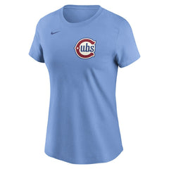 Seiya Suzuki Chicago Cubs Women's Cooperstown Collection Fuse Name & Number T-Shirt - Light Blue | Nike