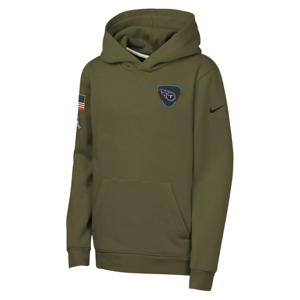 Tennessee Titans Youth 2025 Salute to Service Club Fleece Hoodie - Olive | Nike discount