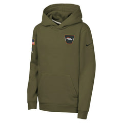 Denver Broncos Youth 2025 Salute to Service Club Fleece Hoodie - Olive | Nike outlet