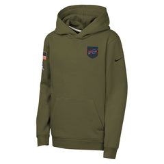 Buffalo Bills Youth 2025 Salute to Service Club Fleece Hoodie - Olive | Nike discount