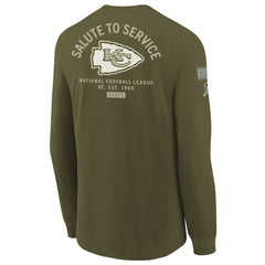 Kansas City Chiefs Youth 2025 Salute to Service Sideline Long Sleeve T-Shirt - Olive | Nike sale
