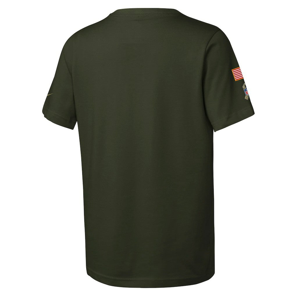 Minnesota Vikings Youth 2025 Salute to Service Sideline Dri-FIT T-Shirt - Olive | Nike on sale