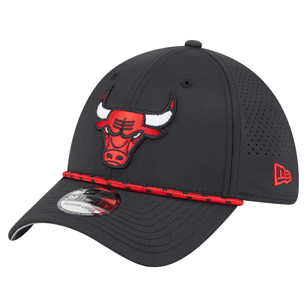 Chicago Bulls Featherweight Poly Rope Flex 39Thirty Hat - Black | New Era sale