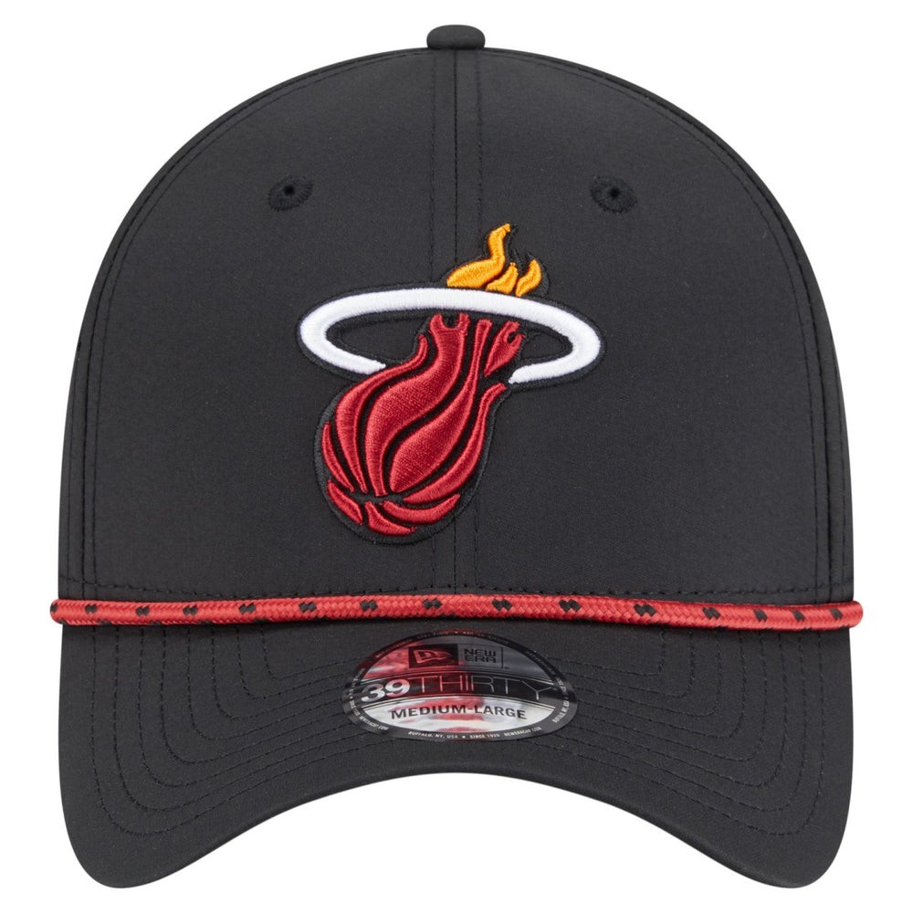 Miami Heat Featherweight Poly Rope Flex 39Thirty Hat - Black | New Era outlet