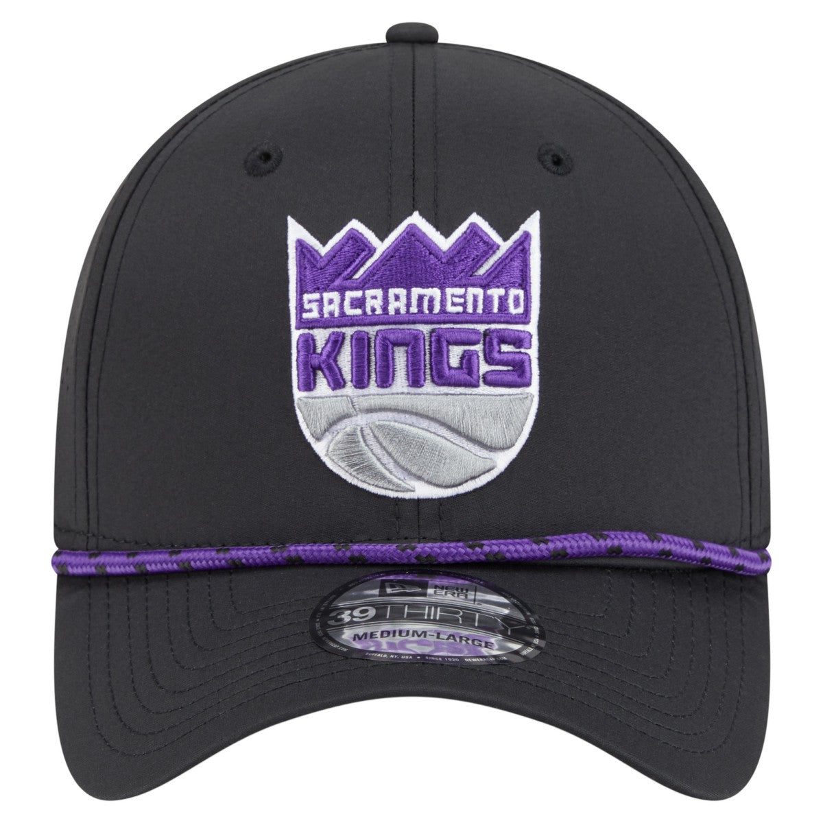 Sacramento Kings Featherweight Poly Rope Flex 39Thirty Hat - Black | New Era for sale