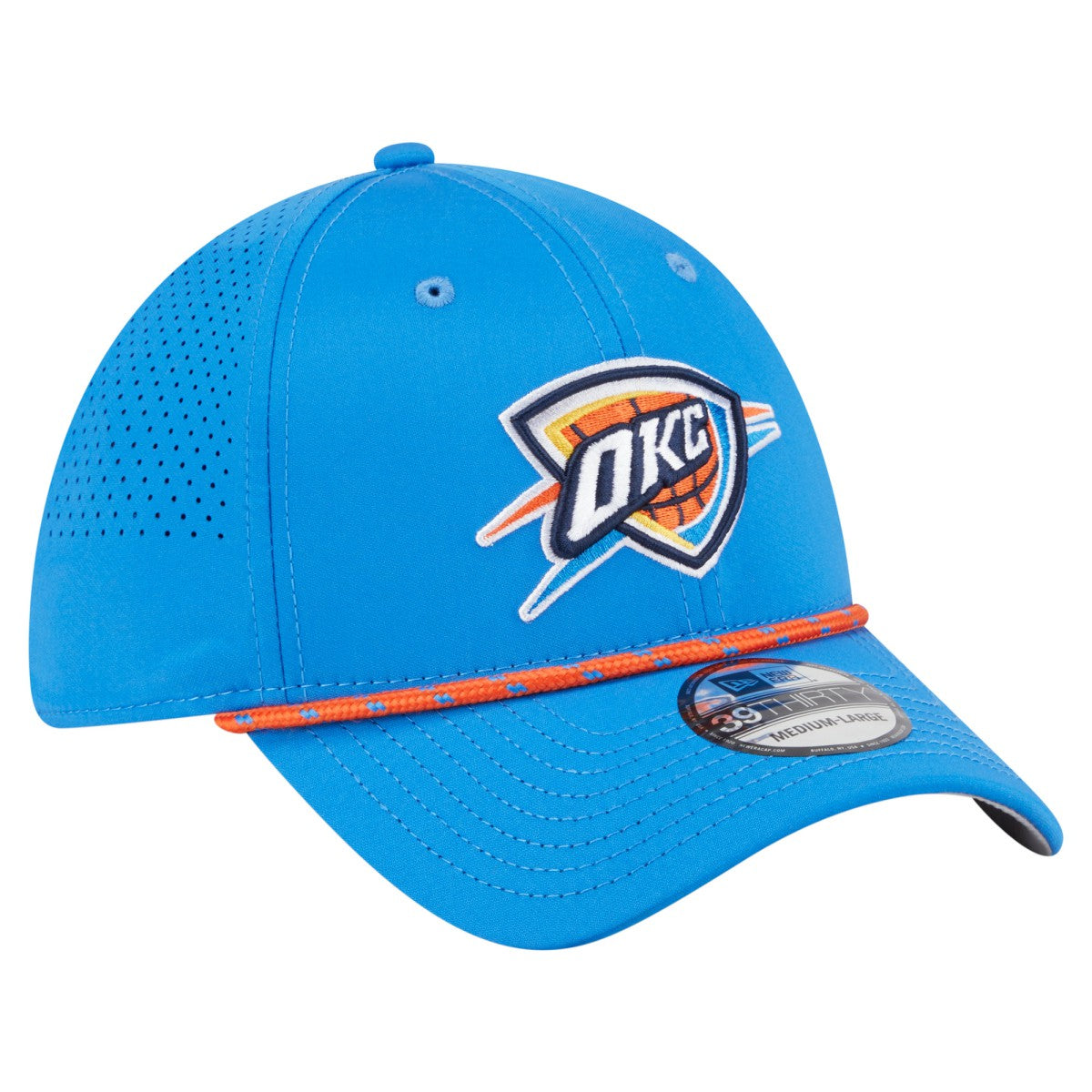 Oklahoma City Thunder Featherweight Poly Rope Flex 39Thirty Hat - Blue | New Era discount