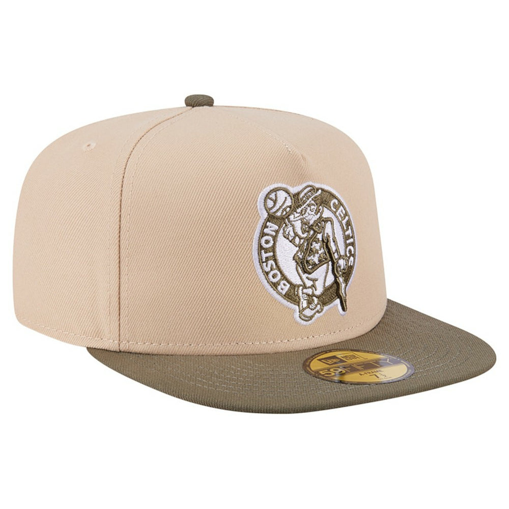 Boston Celtics Color Pack Two-Tone 59FIFTY A-Frame Fitted Hat - Tan | New Era cheap