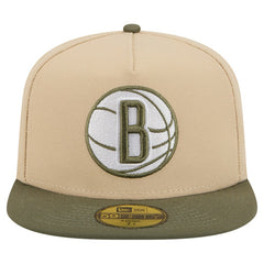 Brooklyn Nets Color Pack Two-Tone 59FIFTY A-Frame Fitted Hat - Tan | New Era online