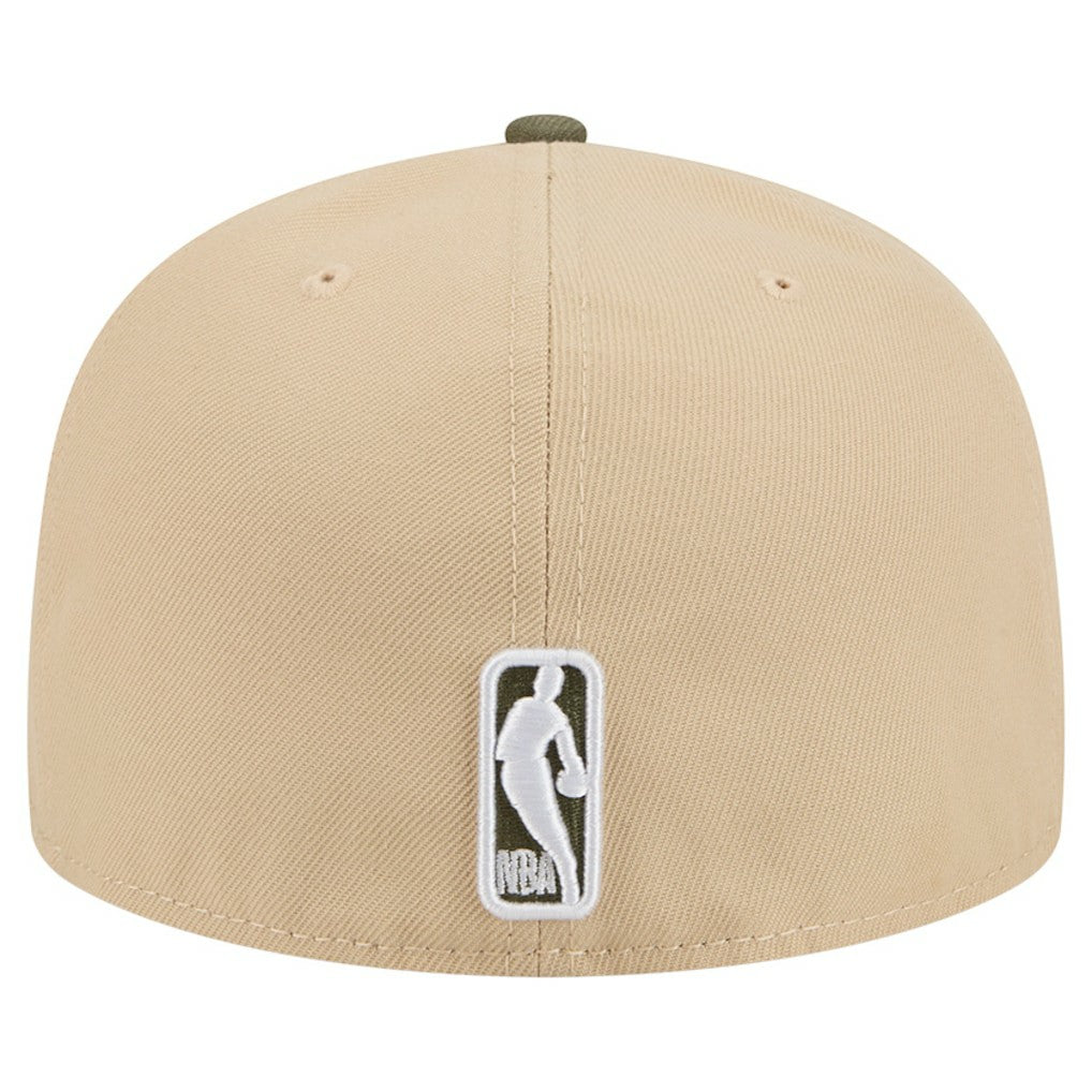 Brooklyn Nets Color Pack Two-Tone 59FIFTY A-Frame Fitted Hat - Tan | New Era online
