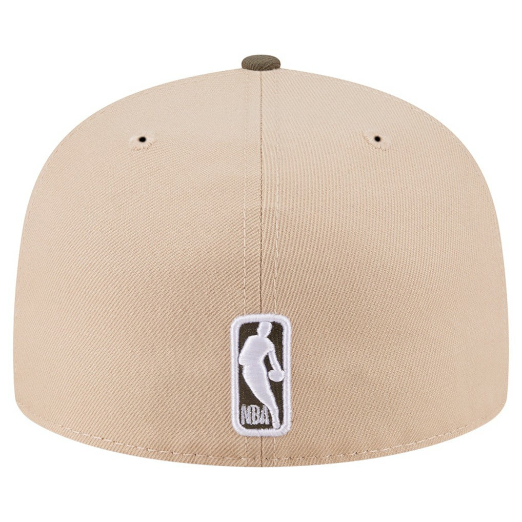 Golden State Warriors Color Pack Two-Tone 59FIFTY A-Frame Fitted Hat - Tan | New Era sale