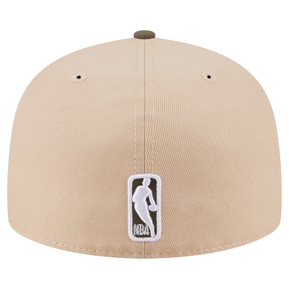 Golden State Warriors Color Pack Two-Tone 59FIFTY A-Frame Fitted Hat - Tan | New Era sale