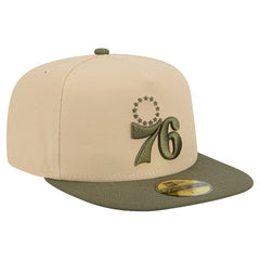 Philadelphia 76ers Color Pack Two-Tone 59FIFTY A-Frame Fitted Hat - Tan | New Era online