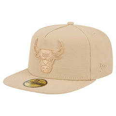 Chicago Bulls Color Pack A-Frame 59FIFTY Fitted Hat - Khaki | New Era sale
