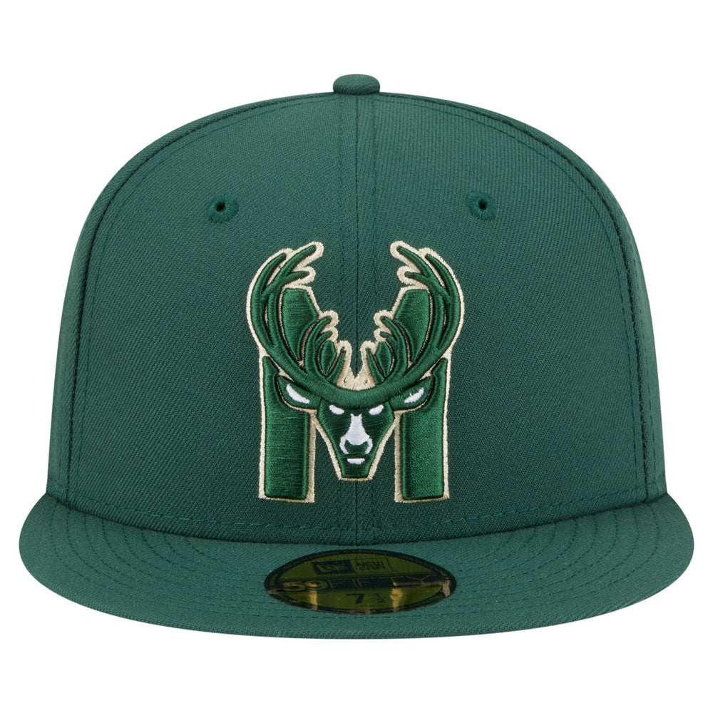 Milwaukee Bucks Deceptor 59FIFTY Fitted Hat - Hunter Green | New Era on sale