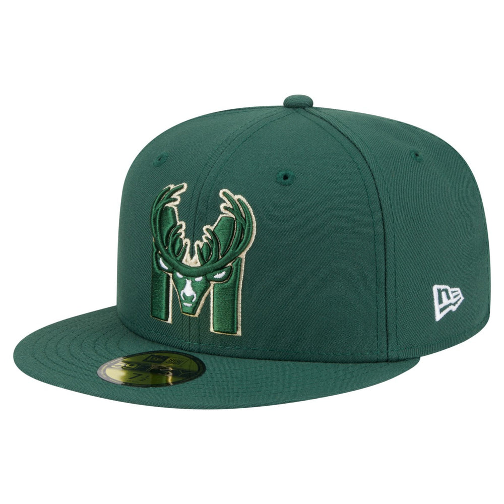 Milwaukee Bucks Deceptor 59FIFTY Fitted Hat - Hunter Green | New Era on sale