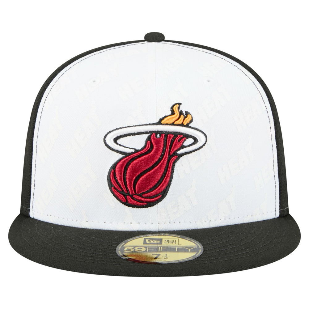 Miami Heat Repeat 59Fifty Fitted Hat - White/Black | New Era online