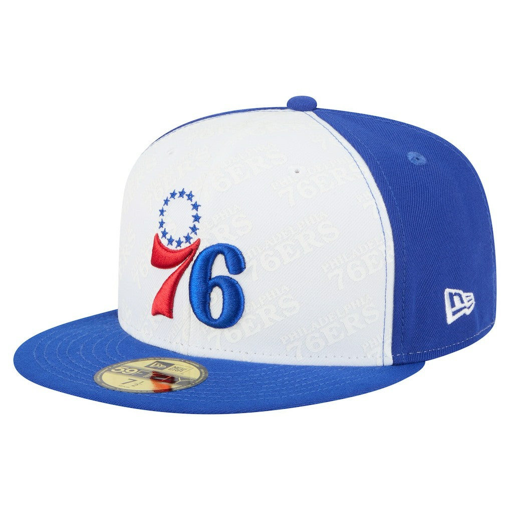 Philadelphia 76ers Repeat 59Fifty Fitted Hat - White/Royal | New Era discount