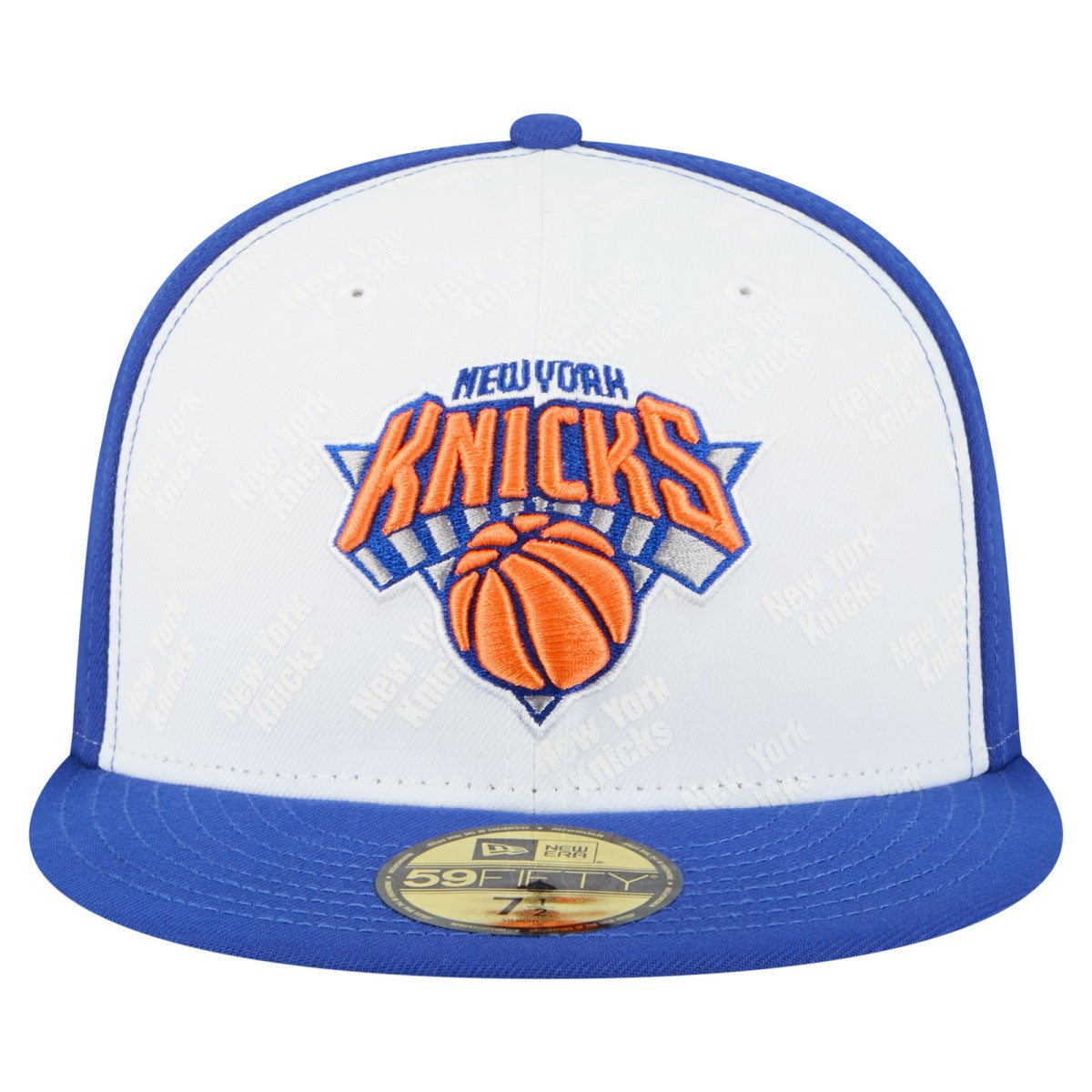 New York Knicks Repeat 59Fifty Fitted Hat - White/Blue | New Era shop