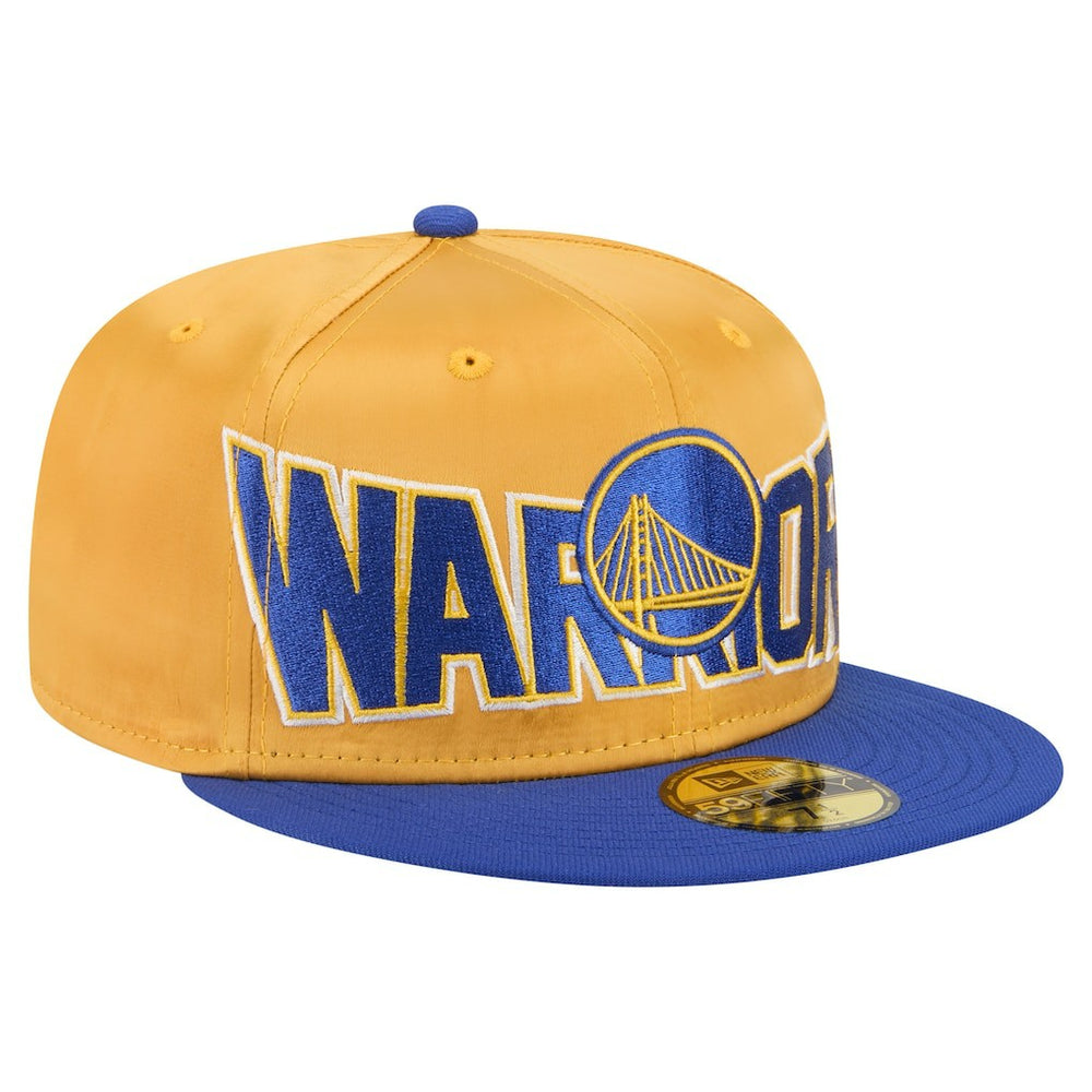 Golden State Warriors Satin Two-Tone 59FIFTY Fitted Hat sale - Gold/Royal | New Era for sale