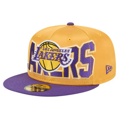 Los Angeles Lakers Satin Two-Tone 59FIFTY Fitted Hat - Gold/Purple | New Era cheap