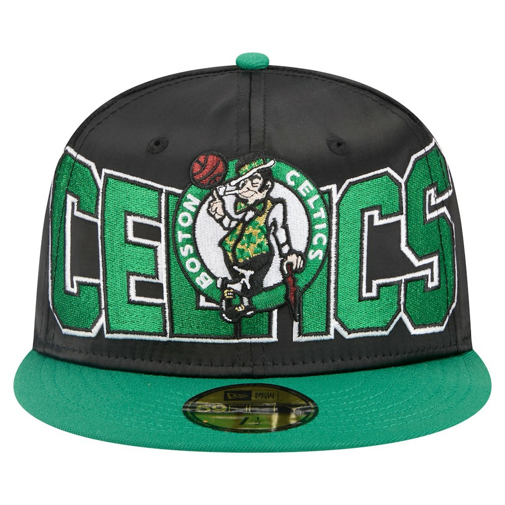 Boston Celtics Satin Two-Tone 59FIFTY Fitted Hat - Black/Kelly Green | New Era shop