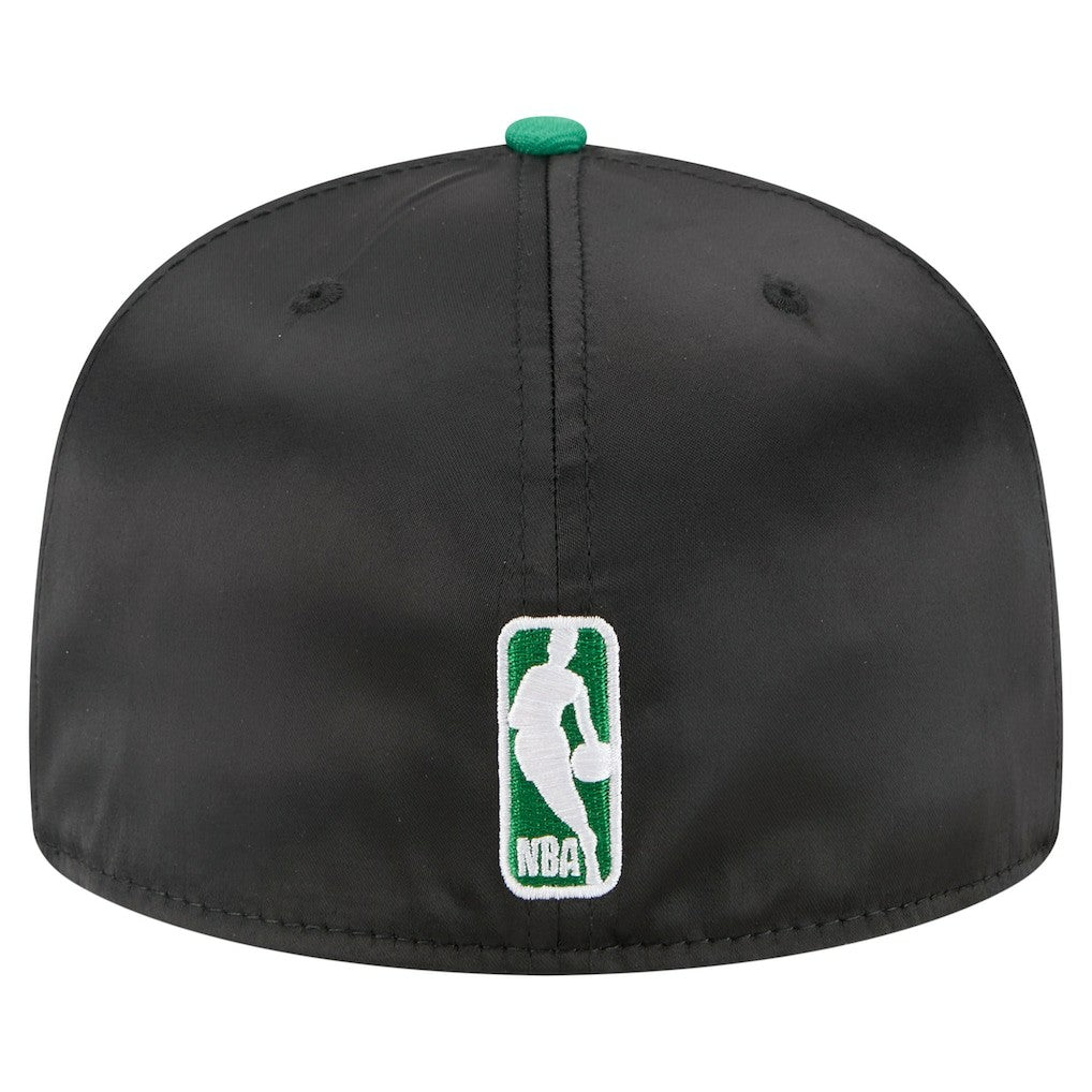 Boston Celtics Satin Two-Tone 59FIFTY Fitted Hat - Black/Kelly Green | New Era shop
