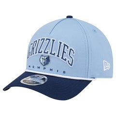 Memphis Grizzlies Bold Arch COOLERA 9FORTY A-Frame M-Crown Adjustable Hat - Light Blue | New Era sale