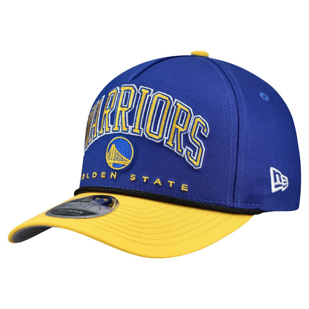 Golden State Warriors Bold Arch COOLERA 9FORTY A-Frame M-Crown Adjustable Hat sale - Royal | New Era for sale