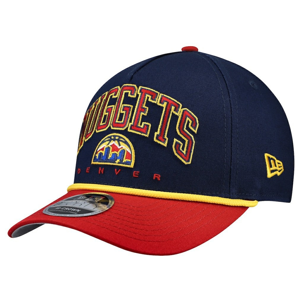Denver Nuggets Bold Arch COOLERA 9FORTY A-Frame M-Crown Adjustable Hat sale - Navy | New Era discount