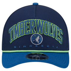 Minnesota Timberwolves Bold Arch COOLERA 9FORTY A-Frame M-Crown Adjustable Hat - Navy | New Era sale