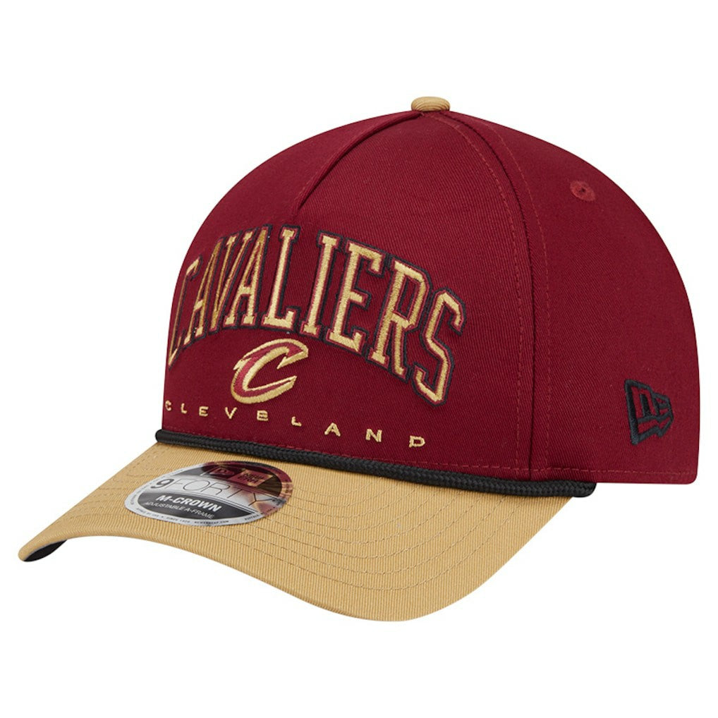 Cleveland Cavaliers Bold Arch COOLERA 9FORTY A-Frame M-Crown Adjustable Hat sale - Wine | New Era discount