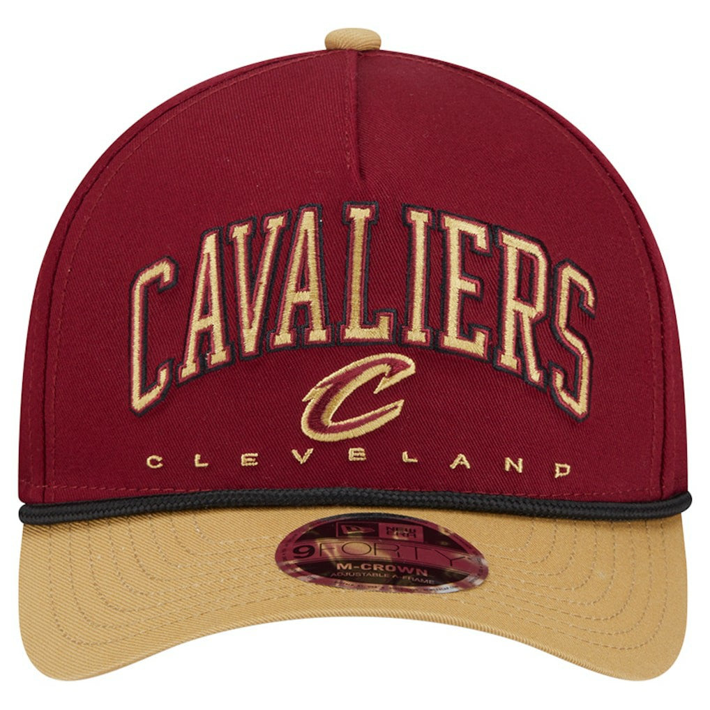 Cleveland Cavaliers Bold Arch COOLERA 9FORTY A-Frame M-Crown Adjustable Hat sale - Wine | New Era discount