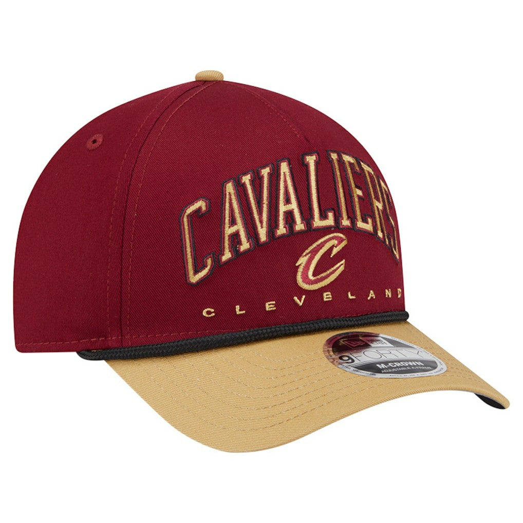 Cleveland Cavaliers Bold Arch COOLERA 9FORTY A-Frame M-Crown Adjustable Hat sale - Wine | New Era discount